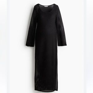 H&M Mama Maternity Dress Sheer Holes Women's Size Small Black